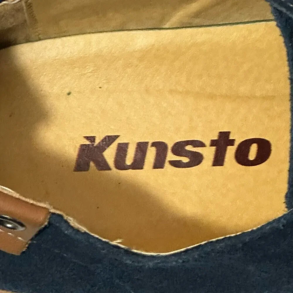 Kunsto Men’s Blue Suede Oford Shoes | Men Size 12